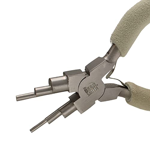The Beadsmith Drahtschlingenzange – Wire Elements Serie – 6-in-1 Schlaufen, 2–9 mm – polierter Stahlkopf, Komfortgriff – konsequent Schlaufen und Biegeringe herstellen – Werkzeug für die von The Beadsmith