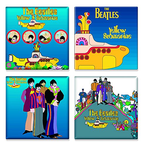 The Beatles 4 x Kühlschrankmagnet Yellow Submarine various designs Nue offiziell One Size The Beatles 4 x Kühlschrankmagnet Yellow Submarine various designs Nue offiziell One Size von The Beatles