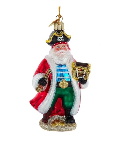 The Bridge Collection 10,2 cm großer Piraten-Weihnachtsmann – Festlicher Weihnachtsmann im Piratenkostüm von The Bridge Collection