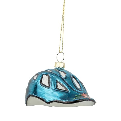 The Bridge Collection Glas-Fahrradhelm Ornament - Sport Thema Urlaub Dekoration - Einzigartige Radfahren Weihnachten Ornament für Fahrer und Sportler The Bridge Collection Glas-Fahrradhelm Ornament - Sport Thema Urlaub Dekoration - Einzigartige Radfahren Weihnachten Ornament für Fahrer und Sportler von The Bridge Collection