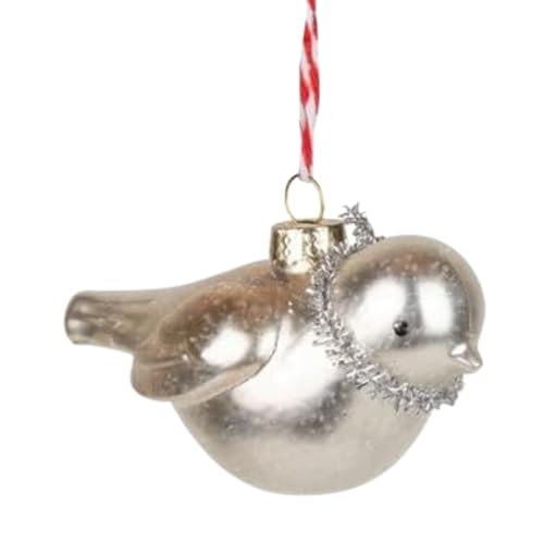 The Bridge Collection Glas Silber Vogel Weihnachten Ornament - Klassischer Feiertagsbaumschmuck - Taube Ornament mit festlichem Silber Lametta The Bridge Collection Glas Silber Vogel Weihnachten Ornament - Klassischer Feiertagsbaumschmuck - Taube Ornament mit festlichem Silber Lametta von The Bridge Collection