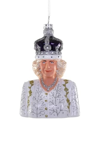 The Bridge Collection Glaskönigin Camilla Ornament – 12,7 cm Königin von England Weihnachtsdekoration – königliche Familiendekoration von The Bridge Collection