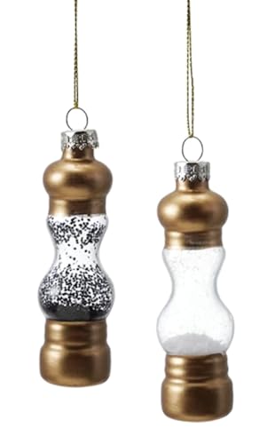 The Bridge Collection Salz- und Pfeffermühlen aus Glas, Ornamente, 9,5 cm, Salz und Pfeffer, Weihnachtsschmuck für Restaurants oder Köche The Bridge Collection Salz- und Pfeffermühlen aus Glas, Ornamente, 9,5 cm, Salz und Pfeffer, Weihnachtsschmuck für Restaurants oder Köche von The Bridge Collection