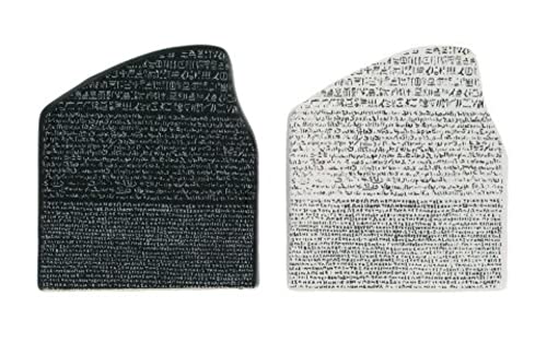 Salz- und Pfefferstreuer, Keramik, Rosetta-Stein-Design, 7,2 cm, Schwarz / Weiß von The British Museum