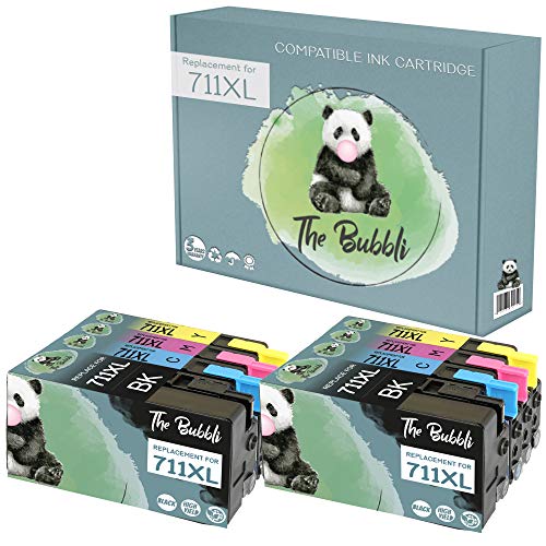 The Bubbli Original | 711XL Kompatible Druckerpatronen für HP DesignJet T120 T520 (8er Pack) von The Bubbli