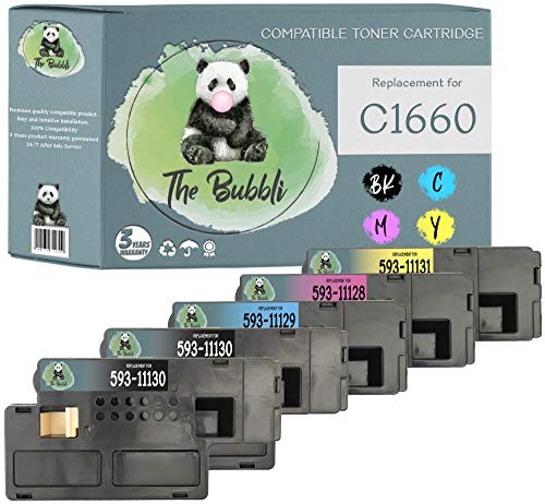 The Bubbli Original | Kompatible Toner für Dell C1660 C1660w C1660dw C1660cn C1660cnw (5er Pack) von The Bubbli