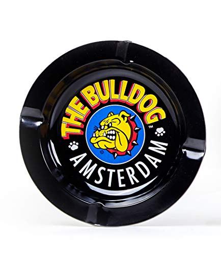 The Bulldog Amsterdam Aschenbecher schwarz mit Logo für Raucher von The Bulldog