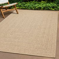 the carpet Outdoorteppich "Kansas" rechteckig 1 mm Höhe moderner robuster In und Outdoor Teppich Jute Look von The Carpet