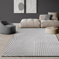 the carpet Teppich "Knight", rechteckig, 12 mm Höhe, moderner Wohnzimmer Teppich elegant glänzender Flor von The Carpet
