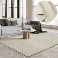the carpet Teppich "Premium Wool" rechteckig Wool Handweb-Teppich Naturfaser Wollteppich von The Carpet