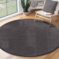 the carpet Teppich "Relax round" rund 16 mm Höhe waschbarer Wohnzimmer Teppich modern rutschfest von The Carpet