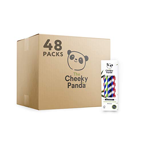 The Cheeky Panda - Bambus Strohhalme - 48x 100 Stück - Mehrfarbig - Umweltfreundliche & biologisch abbaubare Trinkhalme - Ideal für Drinks, Cocktails & Smoothies von The Cheeky Panda