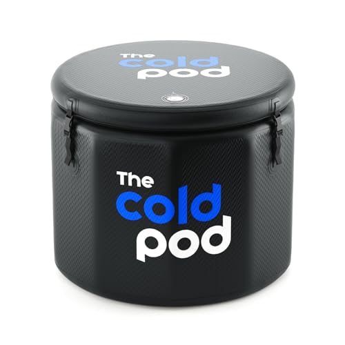 The Cold Pod Eisbadewanne XL, Upgraded Outdoor 470L Kaltwassertherapiewanne für kaltes Tauchen und Erholung, tragbares Eisbad Tauchbecken mit Deckel von The Cold Pod