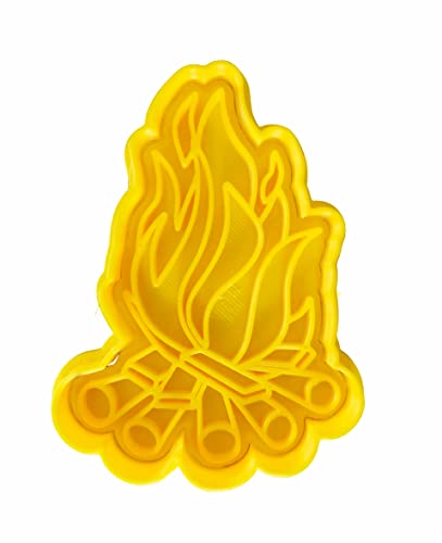 The Cookie Cutter Hub 10 cm Camping-Feuer-Ausstechform und passender Präger für Kekse, Kekse, Ton, Backen, Dekoration The Cookie Cutter Hub 10 cm Camping-Feuer-Ausstechform und passender Präger für Kekse, Kekse, Ton, Backen, Dekoration von The Cookie Cutter Hub