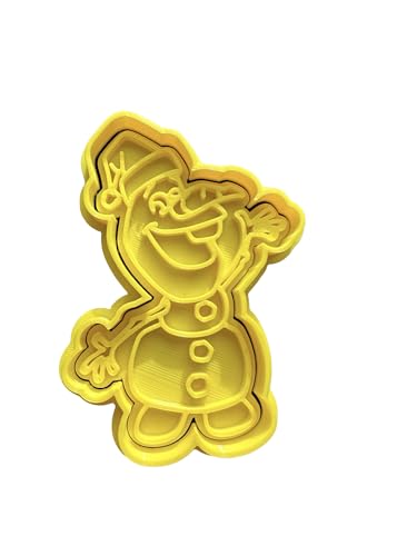 The Cookie Cutter Hub Weihnachts-Olaf-Ausstechform und passender Präger für Plätzchen, Kekse, Ton, Backdekoration von The Cookie Cutter Hub