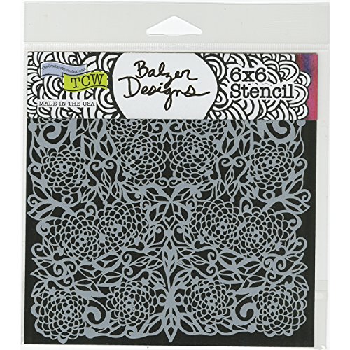 The Crafters Workshop Blume Tangle Schablone, transparent, 6 x6-inch von The Crafter's Workshop