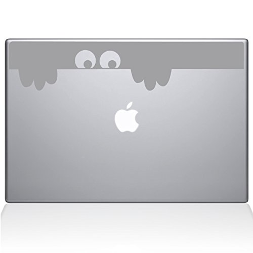The Decal Guru Peek-a-Boo Monster MacBook Aufkleber, Vinyl, 11 Zoll / 27,9 cm, silberfarben (1149-MAC-11A-S) von The Decal Guru