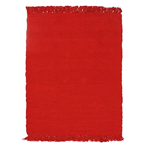 The Deco Factory Simply Coton Teppich, 100% Baumwolle, Rot, 120 x 170 cm von Thedecofactory