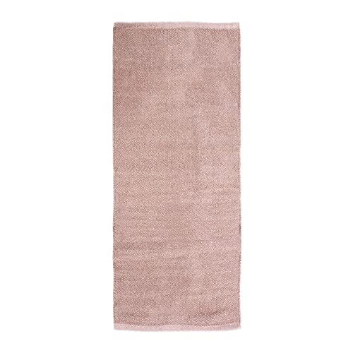 Teppich aus Baumwolle, extra weich, 50 cm x 120 cm, Puderrosa von Thedecofactory