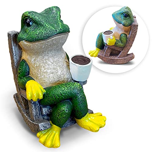 The Enchanted Garden Frosch Ornament Outdoor Relaxing Resin Fun Animal Figur Dekoration für Terrasse, Rasen, Hof, Dekoration The Enchanted Garden Frosch Ornament Outdoor Relaxing Resin Fun Animal Figur Dekoration für Terrasse, Rasen, Hof, Dekoration von The Enchanted Garden Bringing Gardens To Life