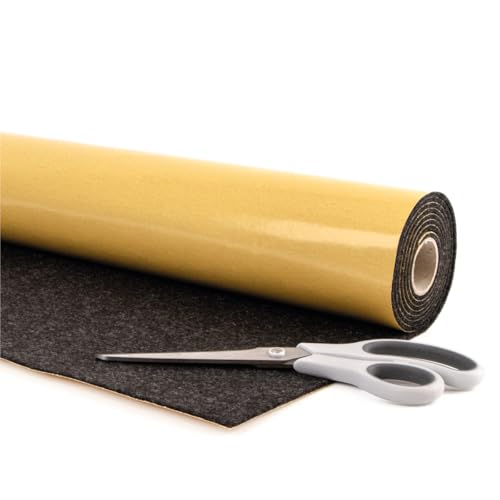 Selbstklebender Filz für Camper & Innenausbau – Meterware, Nadelfilz anthrazit, 2.500 x 100 cm, 3 mm dick – flexibel, isolierend - Made in Germany von The Felt Store