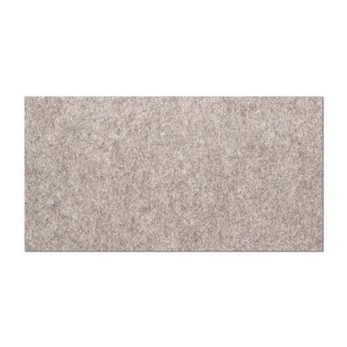 The Felt Store Filzplatte 15mm stark, 50 x 30 cm, spez. Gewicht 0,36 (fest) technischer Wollfilz, Industriefilz, Filzmatte, 1,5cm dicker Filz, grau meliert – Made in Germany von The Felt Store