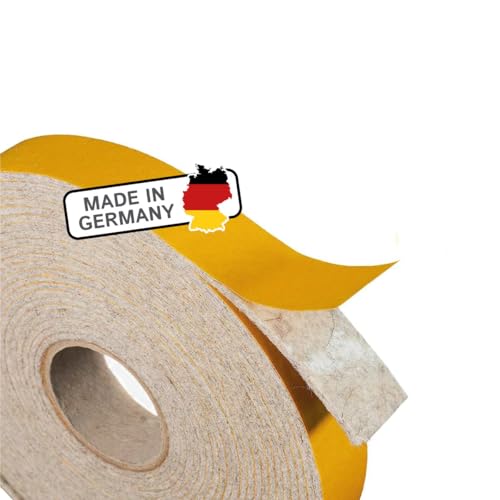 The Felt Store Filzband selbstklebend, vielseitiger Filzstreifen, Klebefilz Ideal als Dichtungsband für Fenster (20 mm breit, 2 mm dick, 6 m lang, grau) von The Felt Store