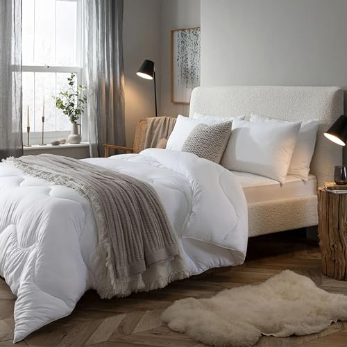 The Fine Bedding Company Spundown-Bettdecke, 10,5 Tog, Frühling/Herbst, weicher Bezug mit Pfirsichleder, maschinenwaschbar, hypoallergen, Einzelbett von The Fine Bedding Company