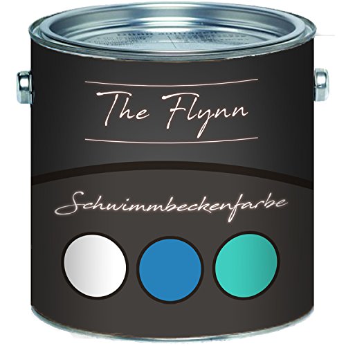The Flynn 2-K Schwimmbeckenfarbe GFK/Kunststoff/Polyester mit Härter Poolfarbe in Blau Weiß Grün Grau Anthrazitgrau Lichtgrau Seegrün Farbauswahl Schwimmbad-Beschichtung Teichfarbe (1 L, Blau) von The Flynn