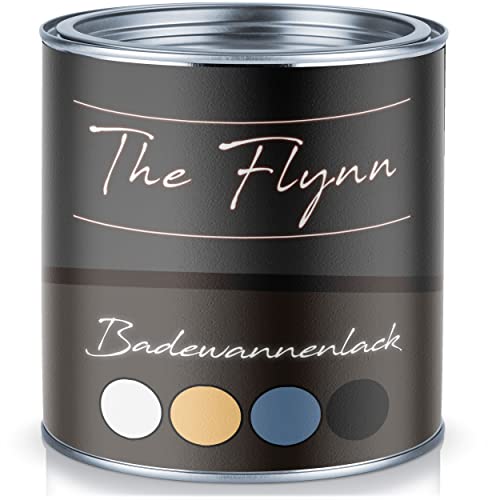 The Flynn Badewannenlack SET hochwertige Badewannenbeschichtung in Weiß, Grau, Schwarz und Beige 2 Komponenten glänzend (2,5 L, Schwarz) von The Flynn