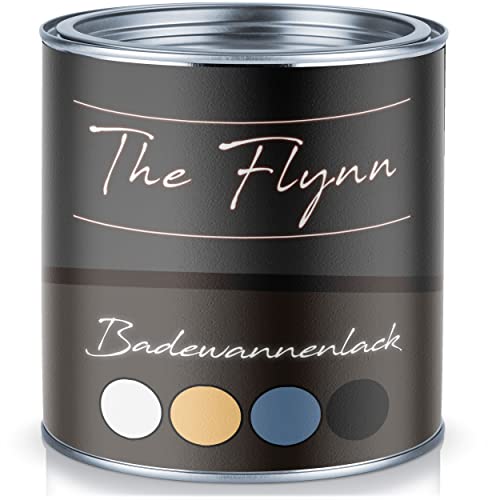 The Flynn Badewannenlack SET hochwertige Badewannenbeschichtung in Weiß, Grau, Schwarz und Beige 2 Komponenten glänzend (2,5 L, Weiß) von The Flynn