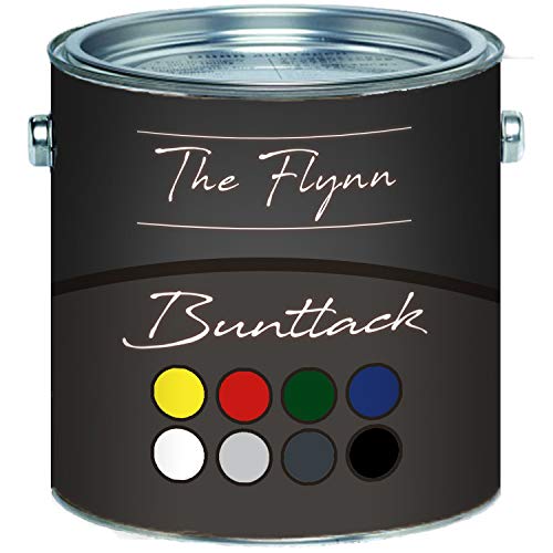 The Flynn Buntlack hochwertige Farbe für Holz und Metall - hervorragender Schutz für anspruchsvolle Holz- und Metallanstriche (5 L, Steingrau (RAL 7030)) von The Flynn