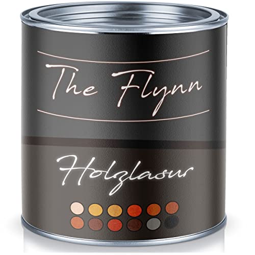 The Flynn hochwertige Holz-Lasur für längere Lebzeit von Holz wetterfest atmungsaktiv Lichtbeständig aromatenfrei tropfgehemmt UV-beständig (10 L, Nussbaum) von The Flynn