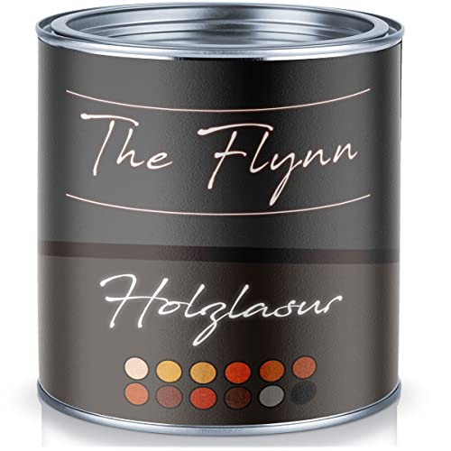 The Flynn hochwertige Holz-Lasur für längere Lebzeit von Holz wetterfest atmungsaktiv Lichtbeständig aromatenfrei tropfgehemmt UV-beständig (5 L, Eiche Hell) von The Flynn