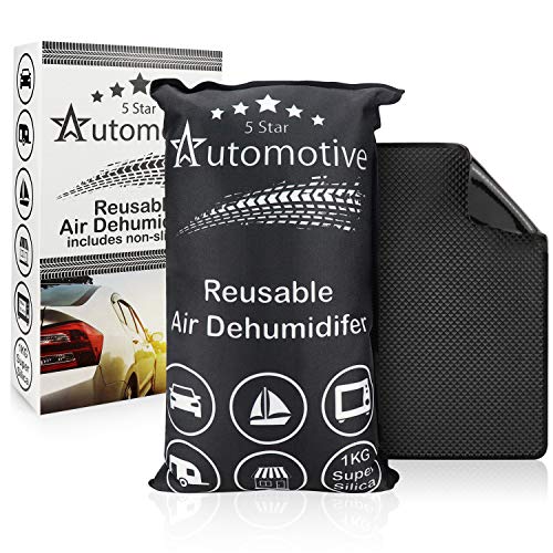 5 Star Automotive - Entfeuchter für Autos mit Silica-Gel - wiederverwendbarer Beutel zur Luftentfeuchtung - beugt Beschlagen vor - inkl. Anti-Rutsch-Pad - 1 kg 5 Star Automotive - Entfeuchter für Autos mit Silica-Gel - wiederverwendbarer Beutel zur Luftentfeuchtung - beugt Beschlagen vor - inkl. Anti-Rutsch-Pad - 1 kg von The Glowhouse