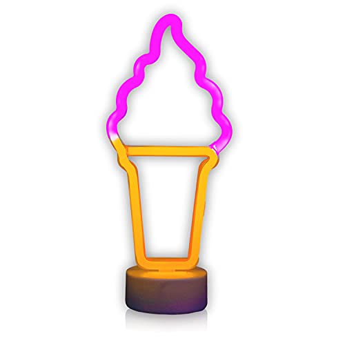 LED-Lampe in Eiscreme-Form - mit Standfuß - Neonlichter - für Bars oder Kinderzimmer von The Glowhouse