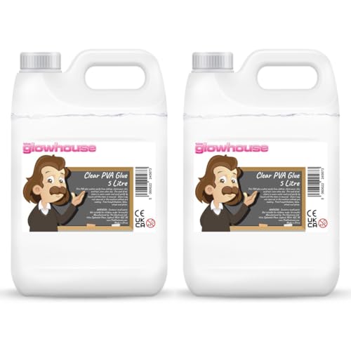 The Glowhouse Auswaschbarer PVA-Kleber Zuhause und Schule (10 Liter (Klar)) von The Glowhouse