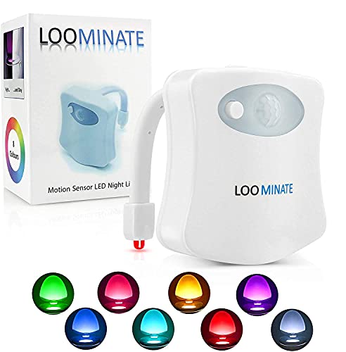 The Loominate - Toiletten-Nachtlicht mit LEDs - verbesserte Version - hochwertig - Bewegungssensor - 8 Farben & Farbwechsel - für alle WCs geeignet - einfache Anbringung von The Glowhouse