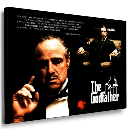 The Godfather Bild auf leinwand Bild 100x70cm / Leinwandbild fertig auf Keilrahmen/Leinwandbilder, Wandbilder, Poster, Pop Art Gemälde, Kunst - Deko Bilder von The Godfather
