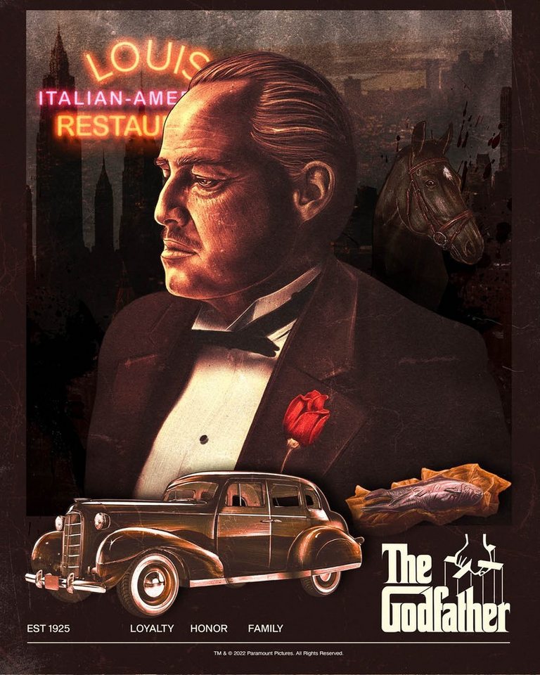 The Godfather Poster Retro Poster 50X40 Cm von The Godfather