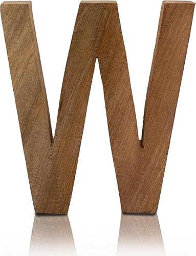 20 cm Dekorativer massiver Block Holzbuchstaben Alphabete Wörter Naturfertiges Holz freistehendes Regal oder Geschirr Kinder Babynamen Initialen von The Great Indian Bazaar