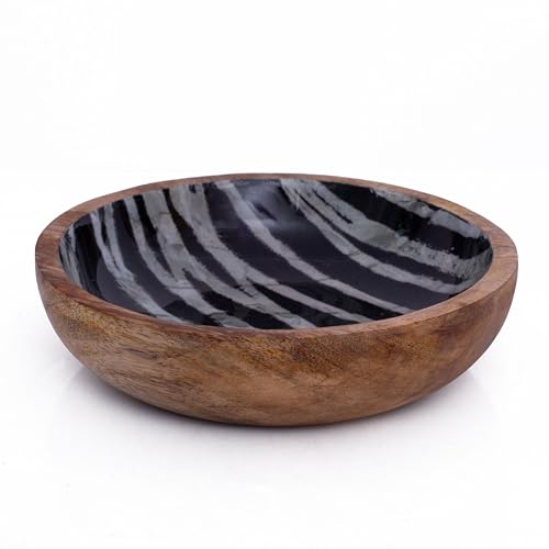 Handgefertigte 15 x 5 cm Dekorative Mangoholz-Snack-Servierschale für Trockenfrüchte Chips Couchtisch Arbeitsplatte Display Schlüsselschale Geschirr Küche Wohnzimmer Wohnkultur Akzente Geschirr von The Great Indian Bazaar