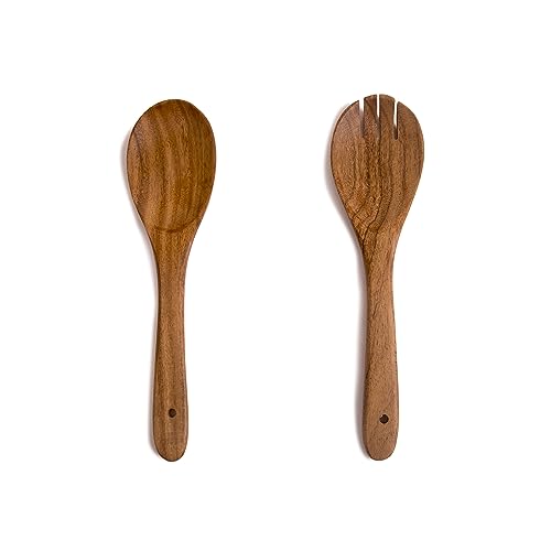 The Great Indian Bazaar 25 cm großes Salatbesteck-Set aus Akazienholz, hölzerne Rührzange, Essgabel & Löffel, Servierutensilien zum Wenden von Salat, handgefertigtes Kochgeschirr& Zubehör, Naturbraun The Great Indian Bazaar 25 cm großes Salatbesteck-Set aus Akazienholz, hölzerne Rührzange, Essgabel & Löffel, Servierutensilien zum Wenden von Salat, handgefertigtes Kochgeschirr& Zubehör, Naturbraun von The Great Indian Bazaar