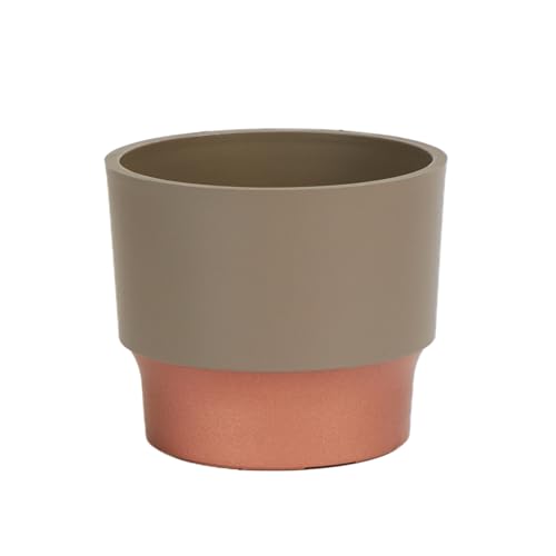 The HC Companies Runder Premium-Kunststoff-Sprite-Topf, 17,8 cm, Artisan Taupe mit Kupferboden (SSP07000E67C012LRCTR) von The HC Companies