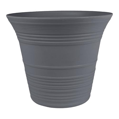The HC Companies SEA12001A42 Sedona Übertopf, 30,5 cm, warmes Grau von The HC Companies
