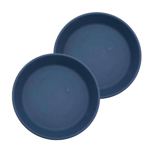 The HC Companies SLI20000DE2T017LRETO Klassischer runder Untersetzer aus Kunststoff, 44,5 cm, Schieferblau von The HC Companies