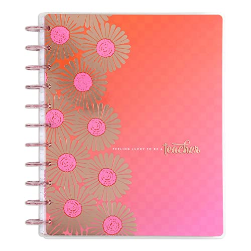 Happy Planner 12 Monate Lehrer Unterrichtsplaner – Juli 2023 – Juni 2024 – Tages-, Wochen- und Monatsseiten – Lehrer-Layout – Retro Daisy – Big Planner 21,6 x 27,9 cm cm von The Happy Planner