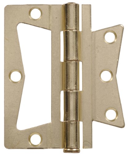 Die Hillman Gruppe 852628 10,2 cm nicht Einsteckschloss Scharnier – Abnehmbarer Pin – Messing Finish 2er Pack von The Hillman Group