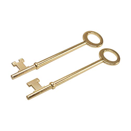 Skelett Schlüssel, 2 Pack (One mit Klinge Slot, One ohne) gold von The Hillman Group