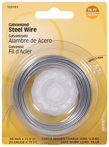 The Hillman Group Galvanized Wire, 75-Feet, 1-Pack 123131 verzinkter Draht, Gauge, 20 m, 1 Stück, Sortiert, Pack of 1 von The Hillman Group